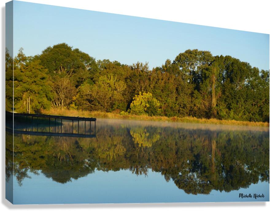 Early Pond Reflection Canvas Print