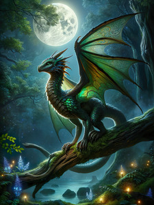 Moonlit Mystic of the Emerald Thicket