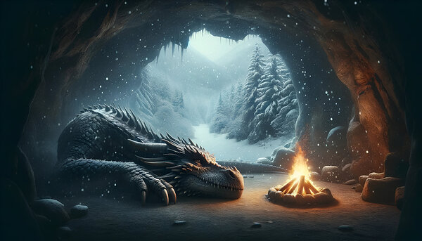 The Slumbering Drake by Enchanted Ink Ai Studio