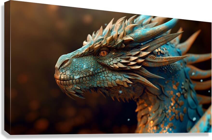 The Azure Guardian Canvas Print