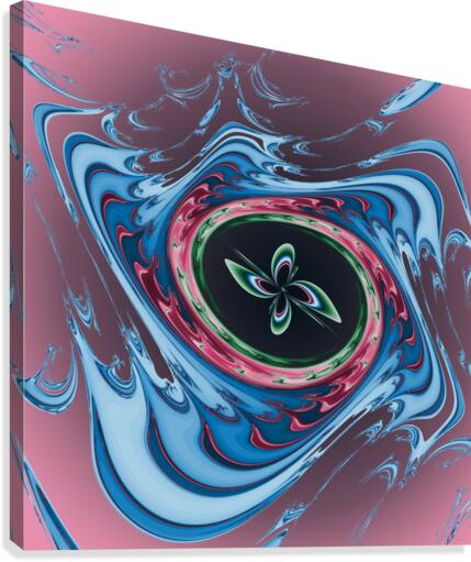 Flower Swirls  cranberry Canvas Print