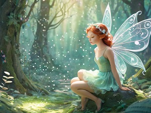 Fantasy butterfly in the forest