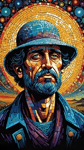 mosaic portrait of a man Roman art