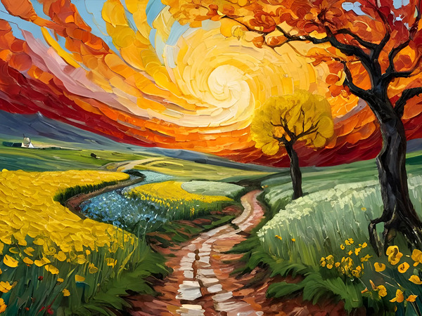 The path between the trees Print