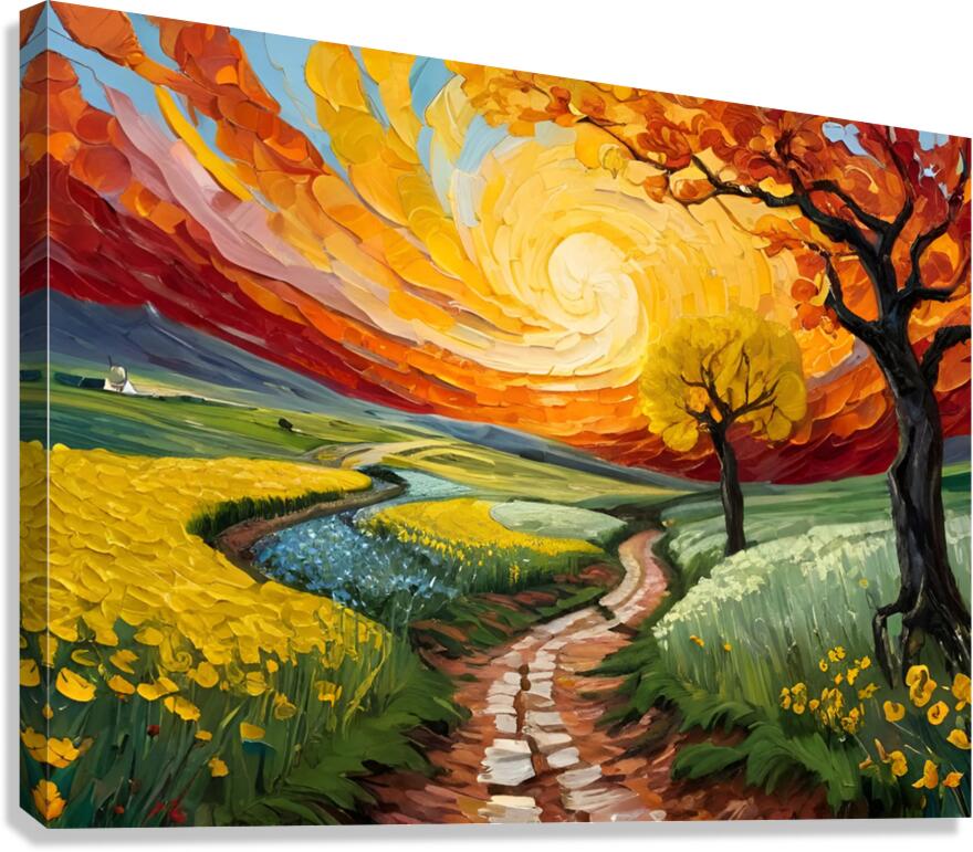 The path between the trees Canvas Print