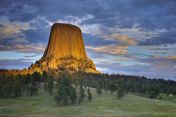Devils Tower Sunset - 2:3 Crop by John Freeman