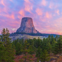 First Light On Devils Tower