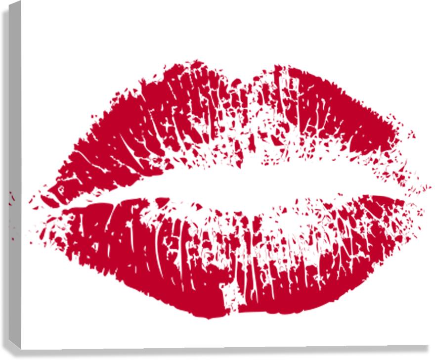 Lips red Canvas Print