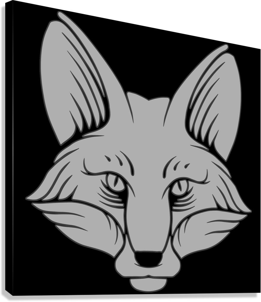 Fox head white Canvas Print