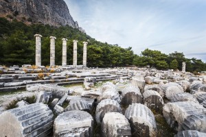 Ruins of the Sanctuary of Athena; Priene, Turkey