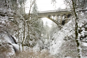 Winter, Shepperd's Dell, Columbia River Gorge, Oregon, Usa
