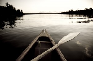 Lake Of The Woods, Ontario, Canada; Boat On The Water