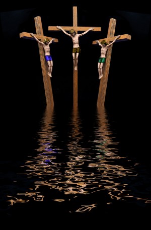 Jesus And Two Thieves On The Cross