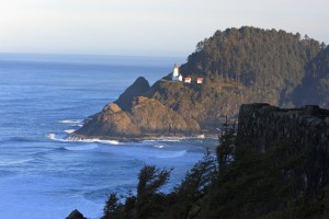 Oregon, United States Of America; Heceta Head Lighthouse Along The Coast Of The Pacific Ocean