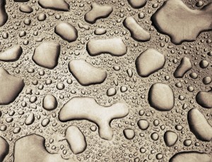 Rain Water On Metal Sheet
