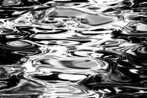 Hawaii, Maui, Abstract Water Reflection. Black And White.