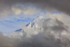 Mount Hood Through Storm Clouds; Oregon, United States of America