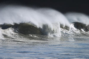 Waves Crashing On Mill Bay Beach Kodiak Island Southwest Alaska Autumn