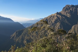 Mountain range in between the Altiplano and the Yungas near Coroico; Departamento La Paz, Bolivia