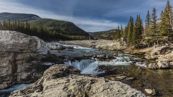 Elbow Falls, Elbow River, Bragg Creek, Kananaskis District; Alberta, Canada by PacificStock
