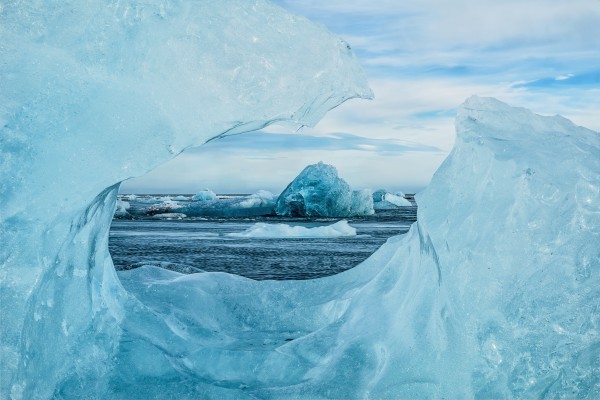 Icebergs on the southern beach near the ice lagoon of Jokursarlon; Iceland by PacificStock