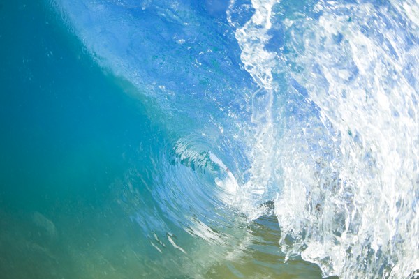 Blue Ocean Wave Print
