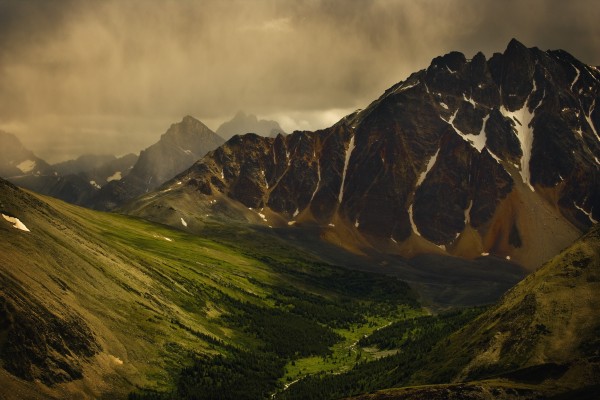 Storm Clouds In Valley by PacificStock