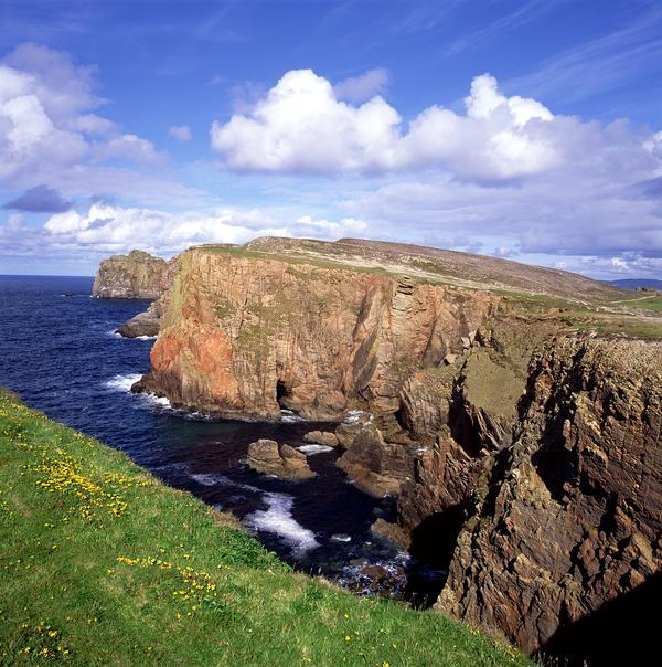 High Angle View Of Rock Formations At The Coast, Tory Island, County Donegal, Republic Of Ireland by PacificStock