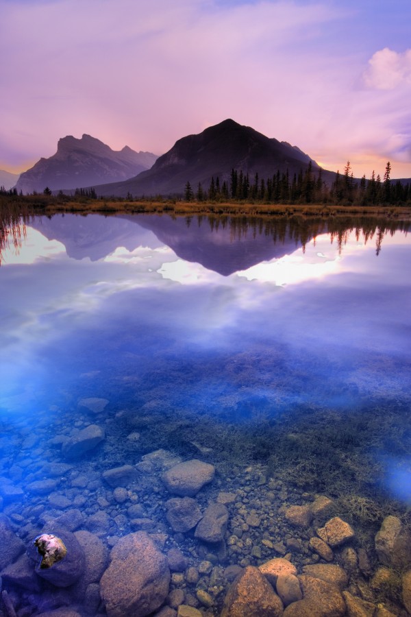 Vermilion Lakes, Mount Rundle, Banff National Park, Alberta, Canada by PacificStock
