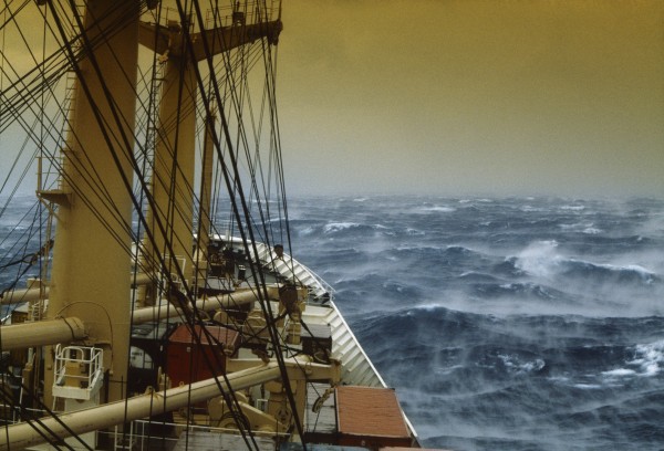 Shipping, Freight In Storm; Ireland by PacificStock