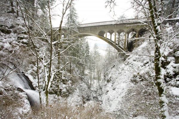 Winter, Shepperd's Dell, Columbia River Gorge, Oregon, Usa by PacificStock
