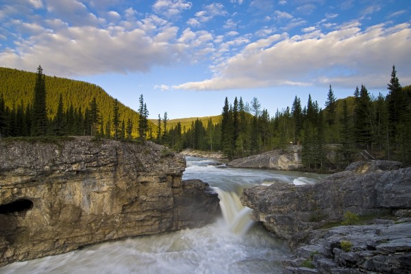 Waterfall, Elbow River, Kananaskis Country, Alberta by PacificStock
