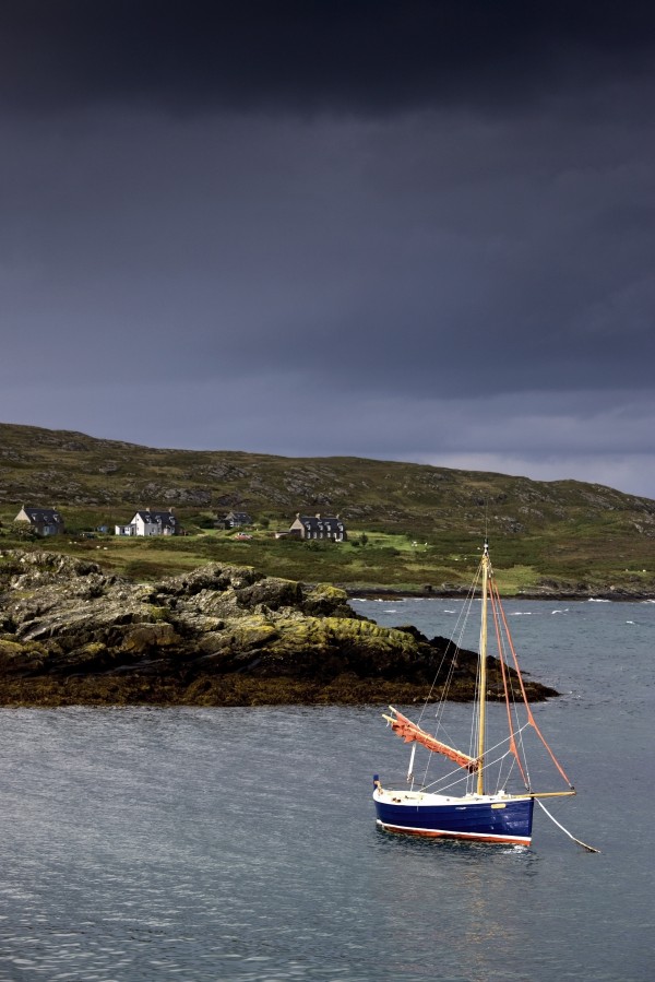 Sailboat On Water, Colonsay, Scotland by PacificStock