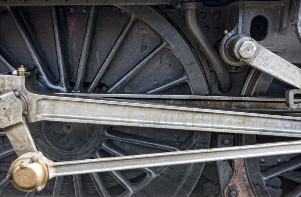 Connecting Rods Of Sir Nigel Gresley Steam Locomotive, North Yorkshire, England by PacificStock