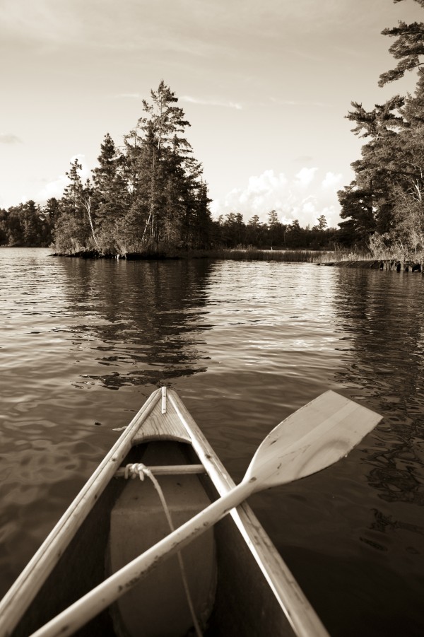 Lake Of The Woods, Ontario, Canada; Boat On The Water by PacificStock
