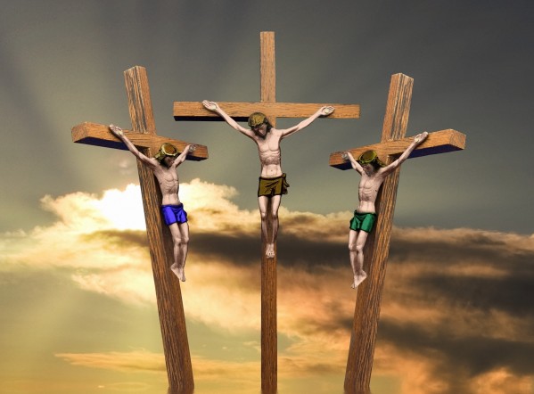 Jesus And The Two Thieves On The Cross by PacificStock