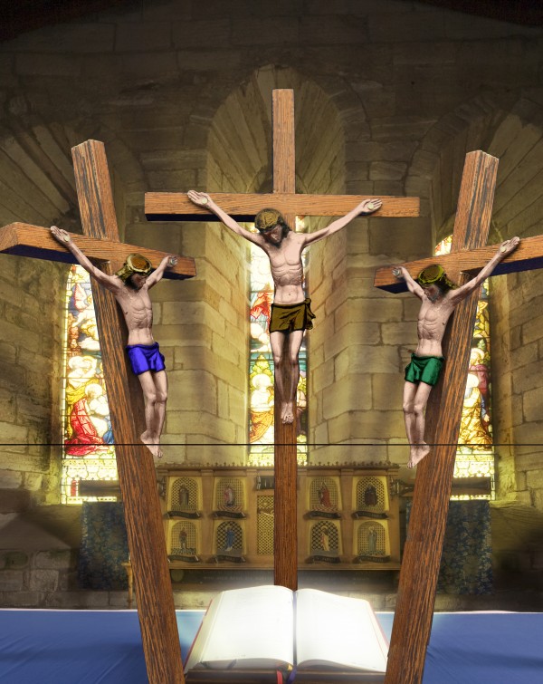 Jesus On The Cross, Holy Island, Bewick, England by PacificStock