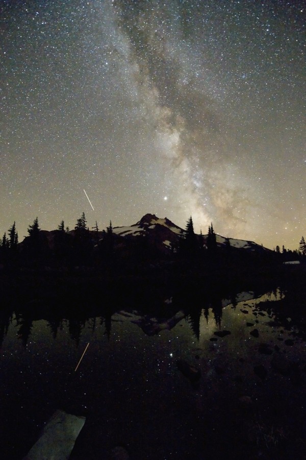 Oregon, United States Of America; Milky Way Over Mt. Jefferson by PacificStock