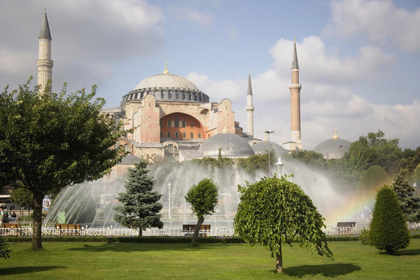 St Sophia Mosque And Fountain In Park by PacificStock