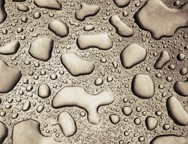 Rain Water On Metal Sheet by PacificStock