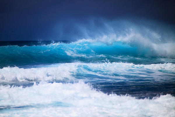 Hawaii, Oahu, Beautiful Wave Breaking. by PacificStock