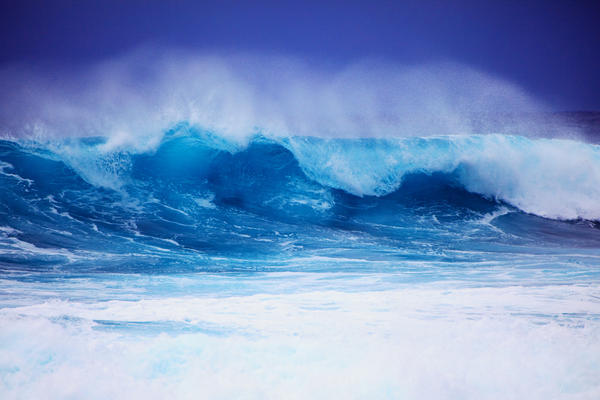 Hawaii, Oahu, Beautiful Wave Breaking. by PacificStock