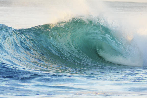 Hawaii, Oahu, Beautiful Wave Breaking. by PacificStock