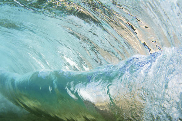 Hawaii, Underwater View Of Wave. by PacificStock