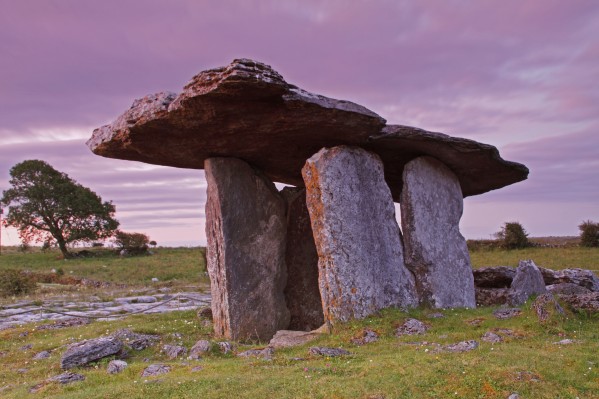 Poulnabrone Portal Dolmen In The Burren Region; County Clare, Ireland by PacificStock