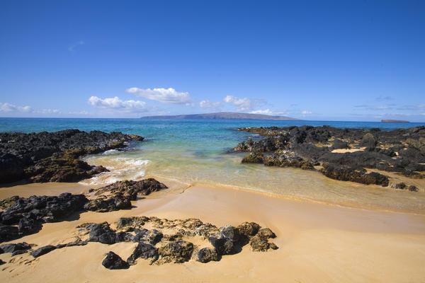 USA, Hawaii, Maui, Secret Beach of Kahoolawe and Molokini Islands; Makena by PacificStock