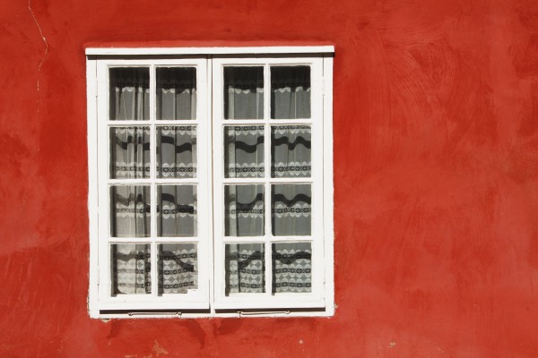Red Timber House And Window Frame In The Old Town; Porvoo, Finland by PacificStock