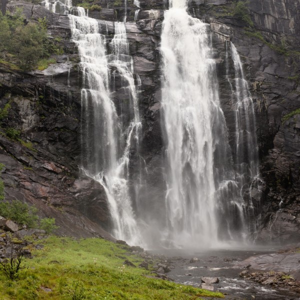 Waterfalls Over A Cliff; Norway Print