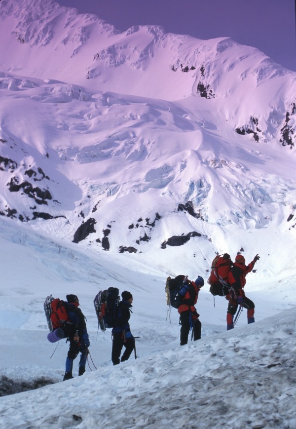 Mountain Climbers Byron Glacier Southcentral Ak Spring by PacificStock