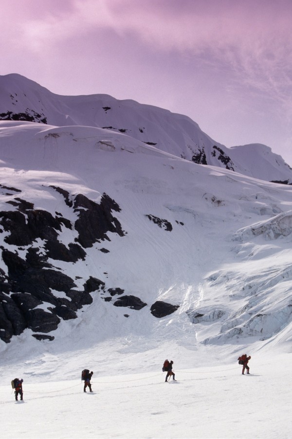 Mountain Climbers Byron Glacier Southcentral Alaska Spring by PacificStock